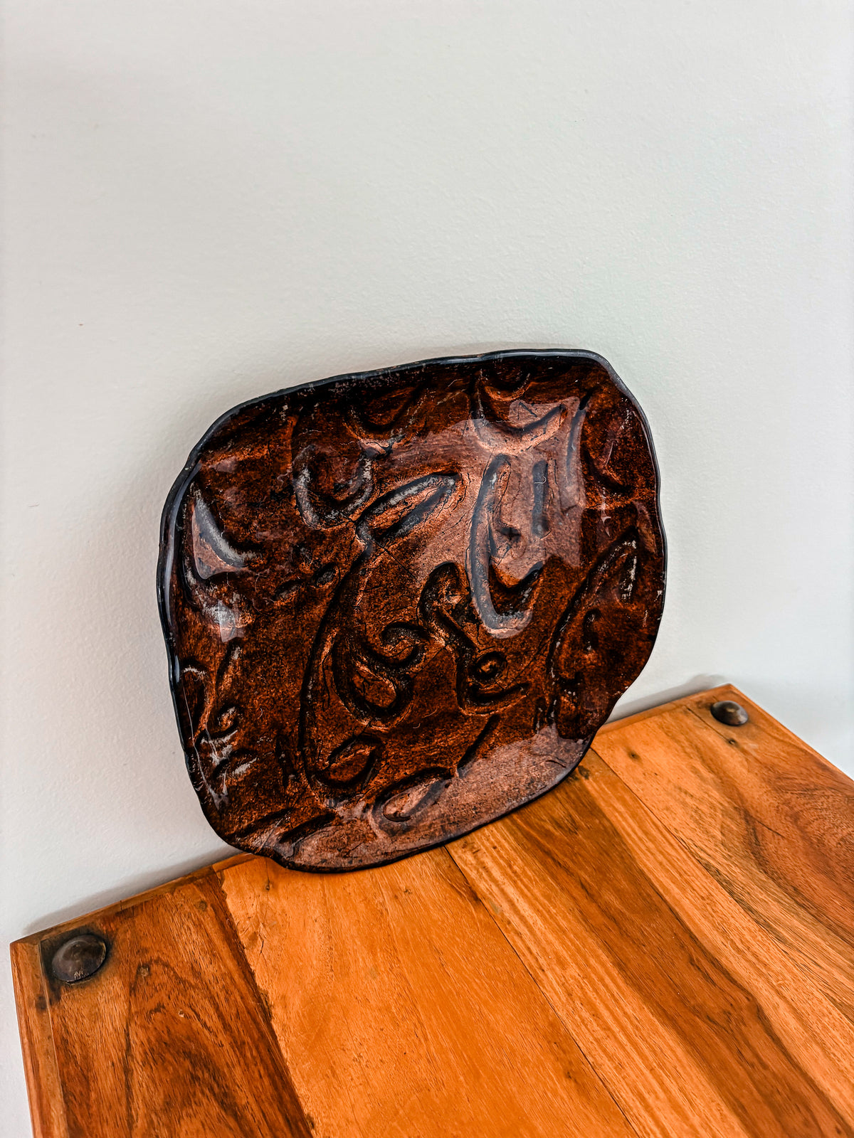 Organic Handblown Glass Serving Tray