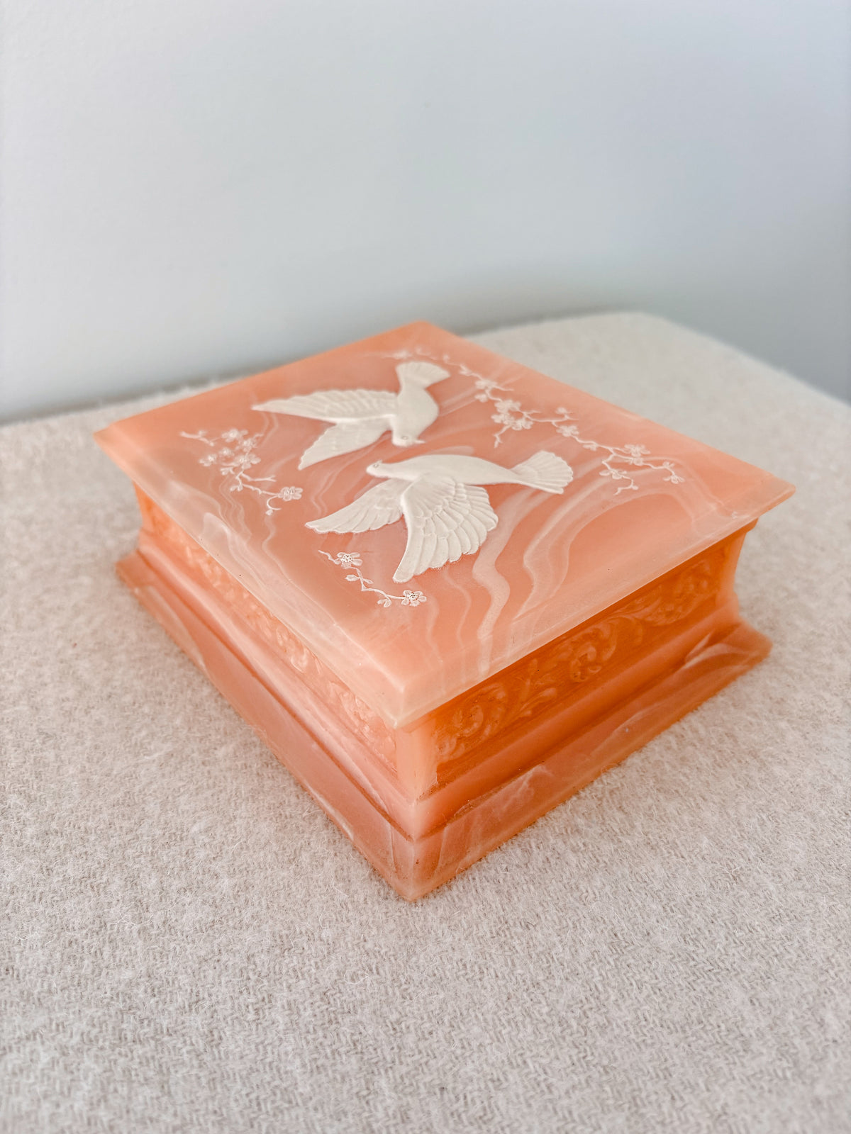 NZ made Marlestone Cultured Marble Jewellery Box