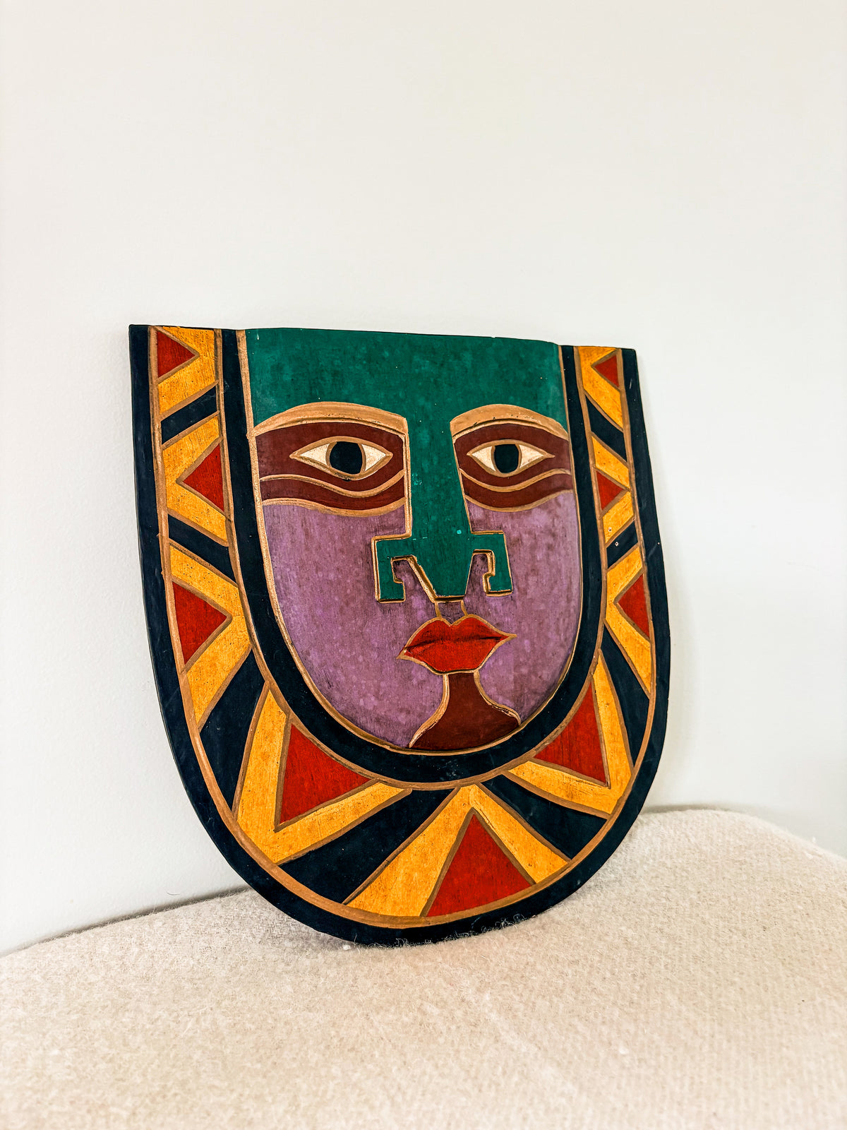 Vintage Laurel Burch Wooden Native Mask