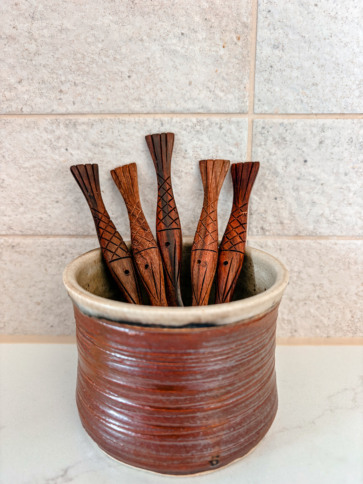 Portugal Hand Carved Fish Forks