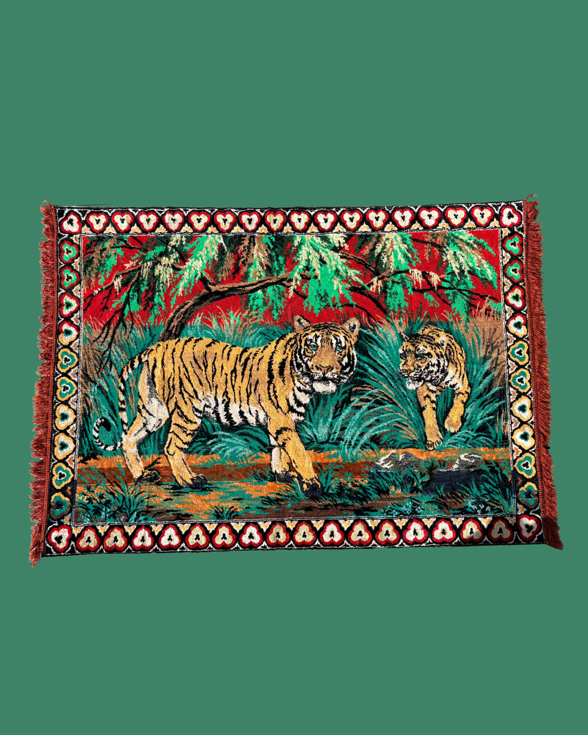 Vintage Tiger Tapestry Rug