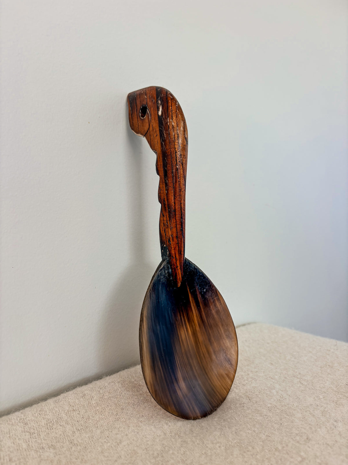 Vintage Buffalo Horn Server