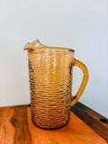 Vintage Amber Anchor Hocking Soreno Glass Pitcher