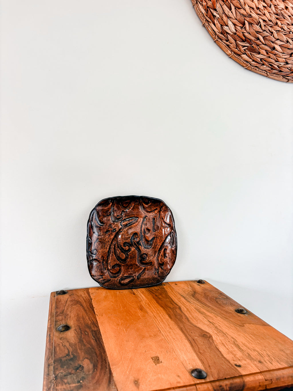 Organic Handblown Glass Serving Tray