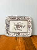 Antique Honfleur Stoneware Dish