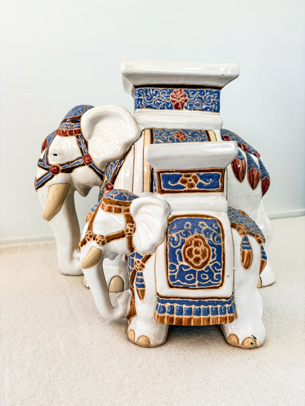 Vintage Cermic Elephant Pair