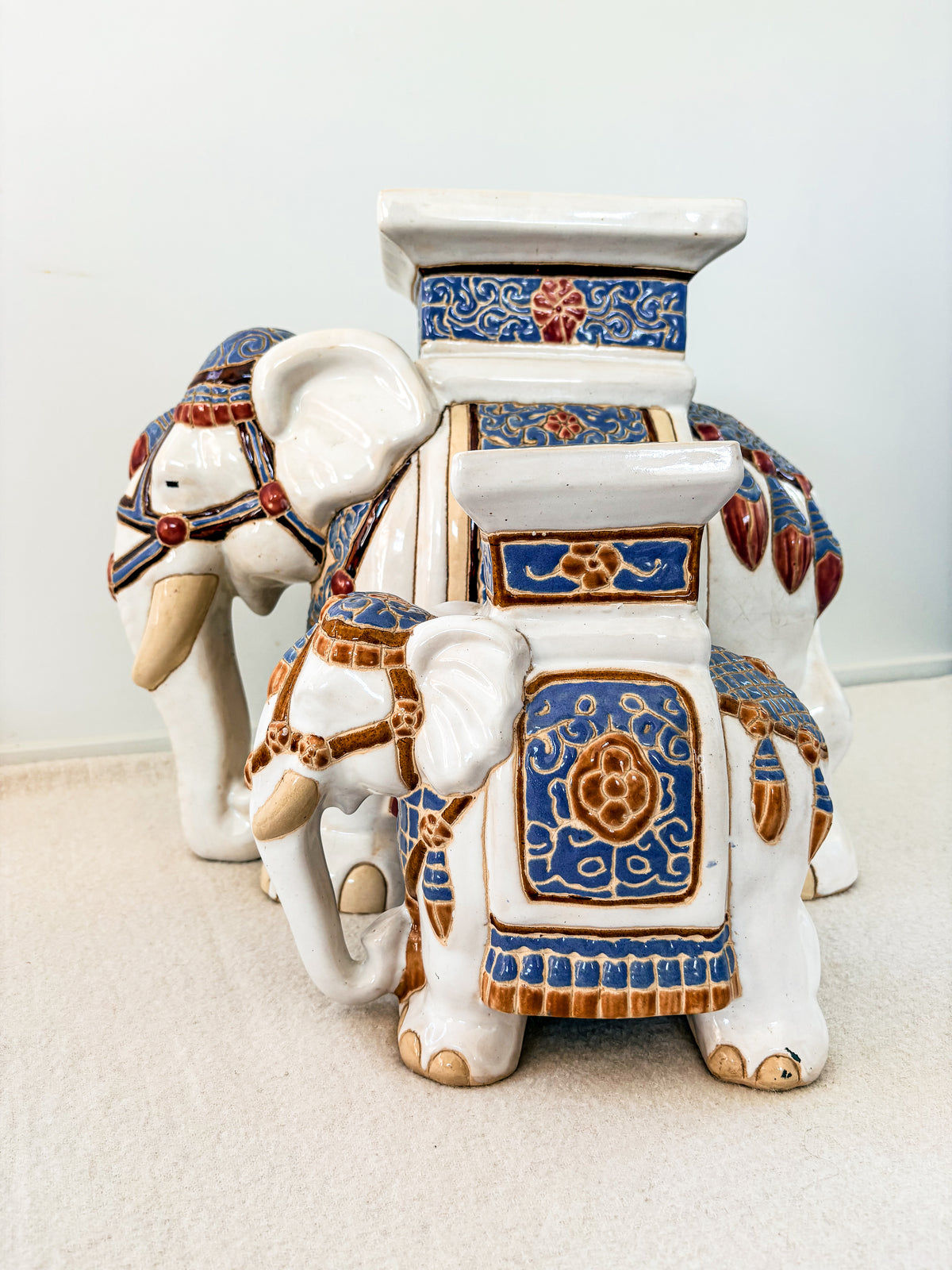 Vintage Cermic Elephant Pair
