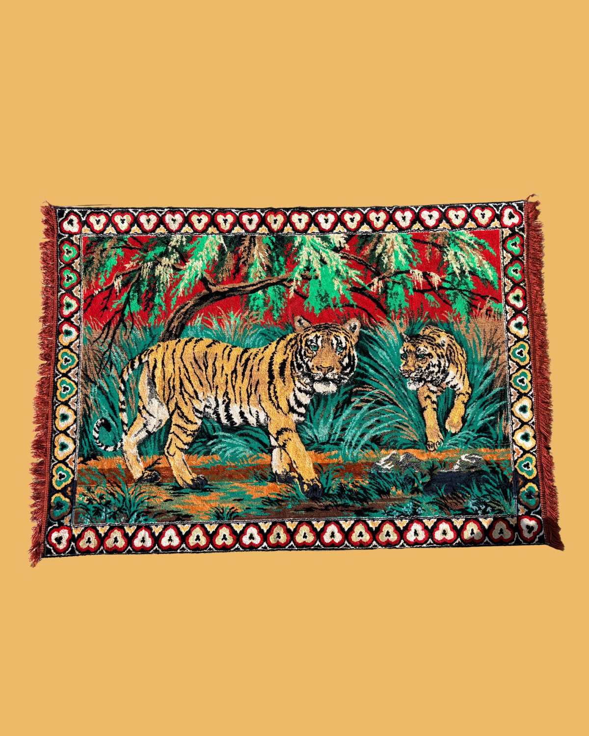 Vintage Tiger Tapestry Rug