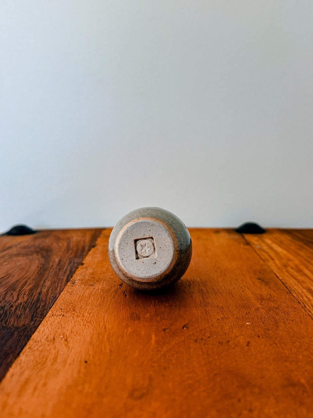 Grey Pottery Bud Vase