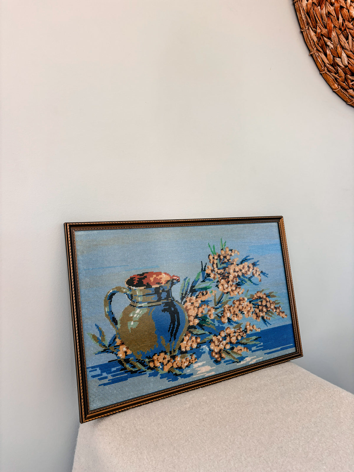 Pitcher and Blooms Needlepoint