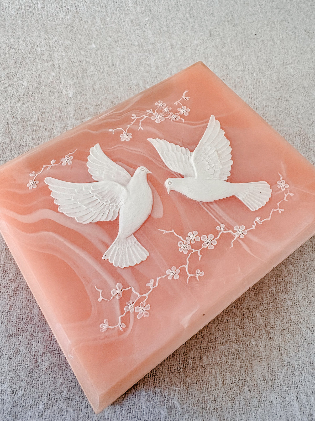 NZ made Marlestone Cultured Marble Jewellery Box