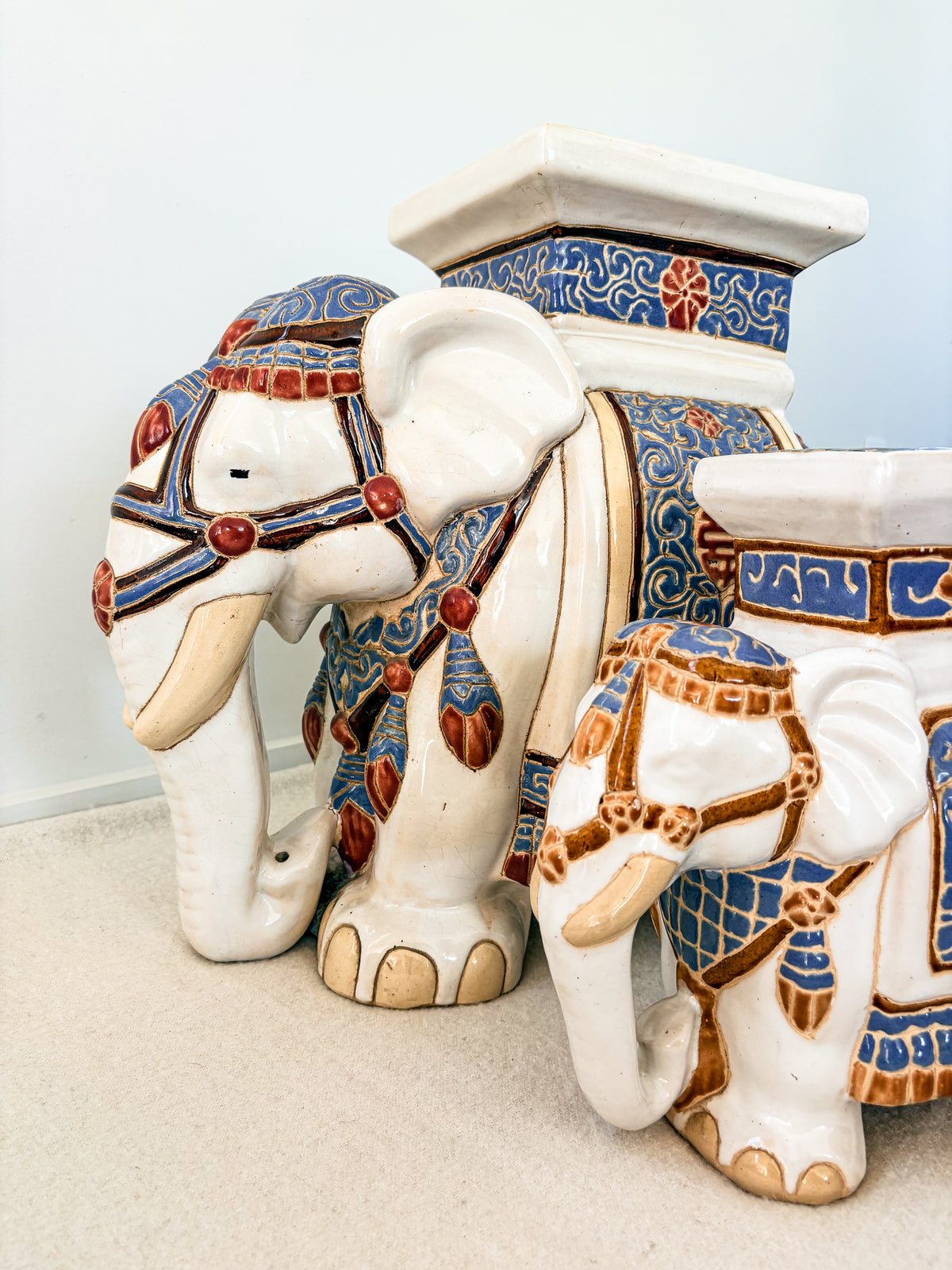 Vintage Cermic Elephant Pair