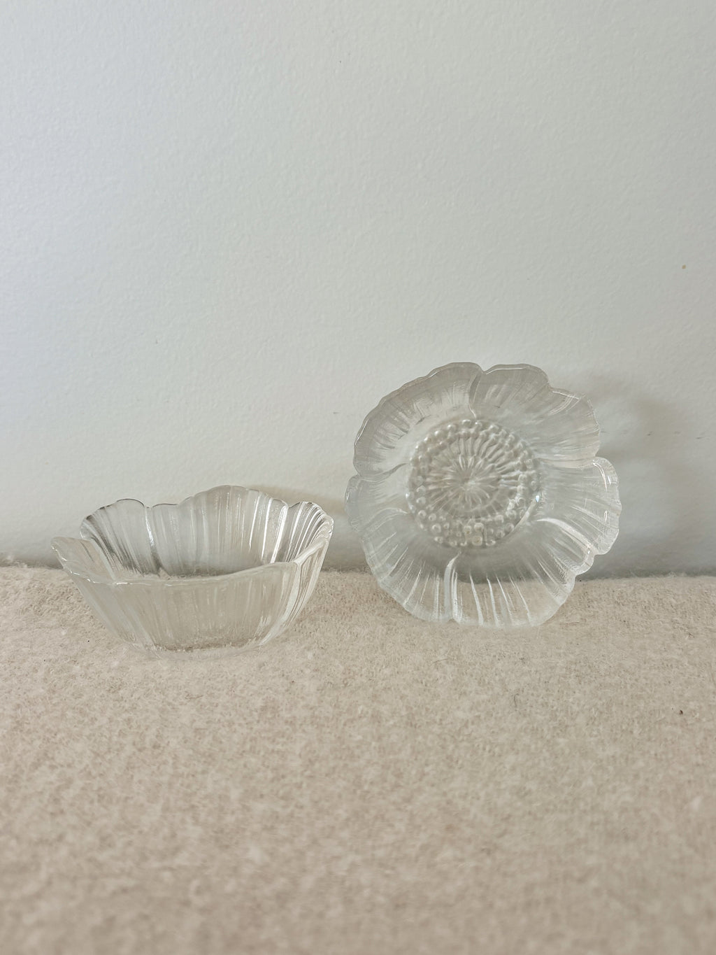 Glass Flower Dishes