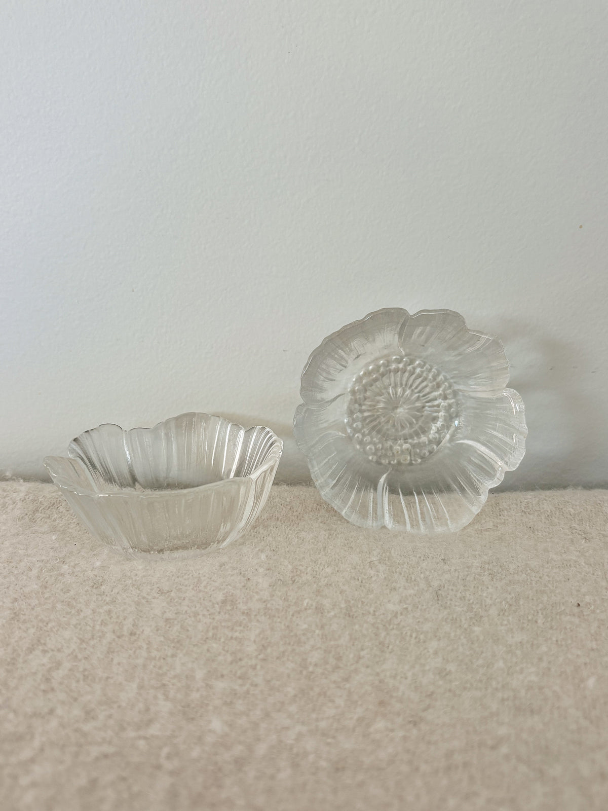 Glass Flower Dishes