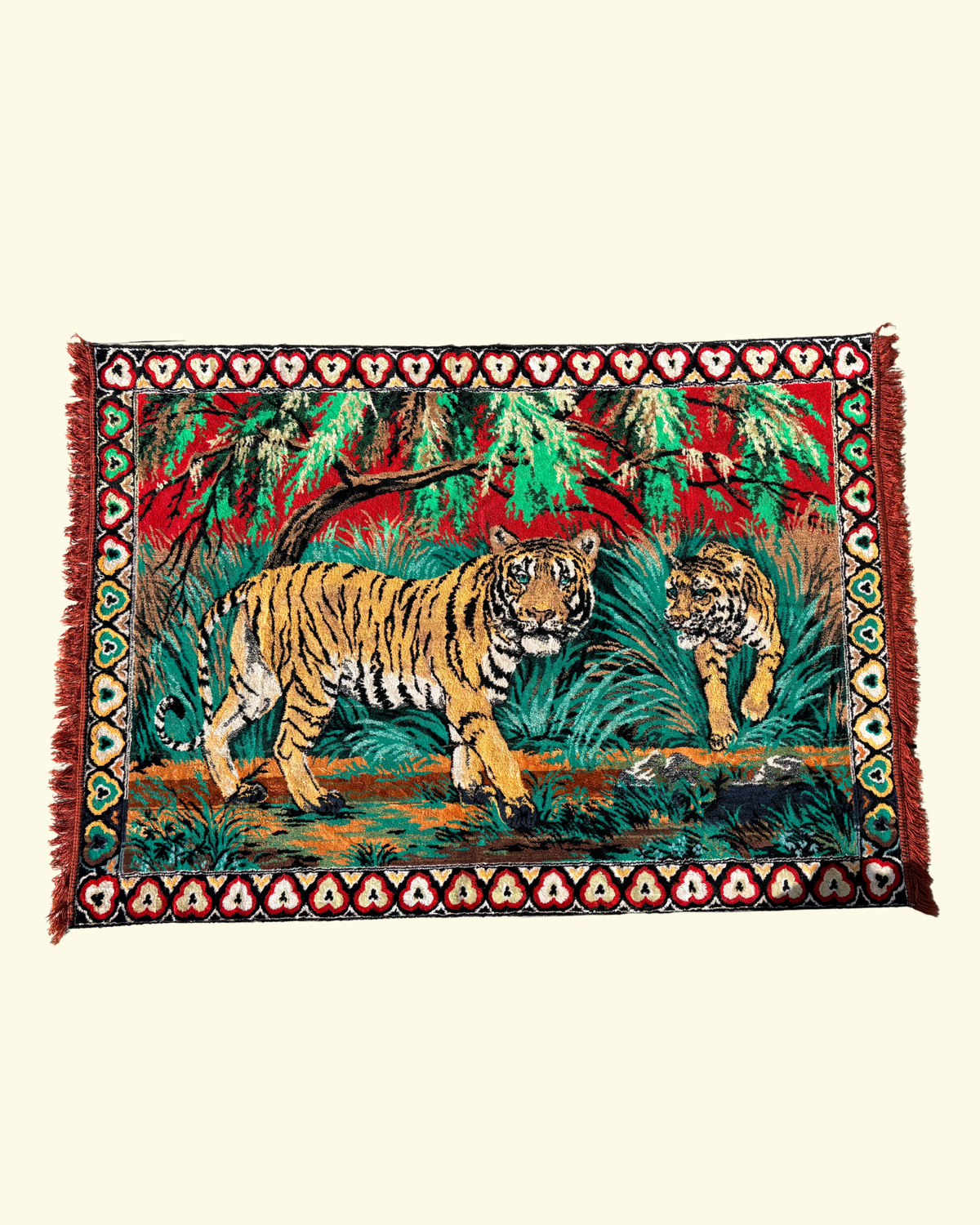 Vintage Tiger Tapestry Rug