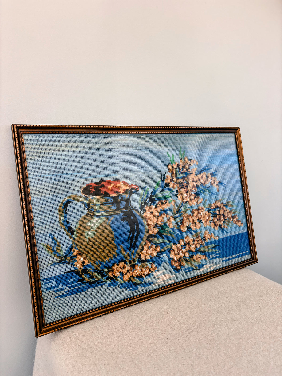 Pitcher and Blooms Needlepoint