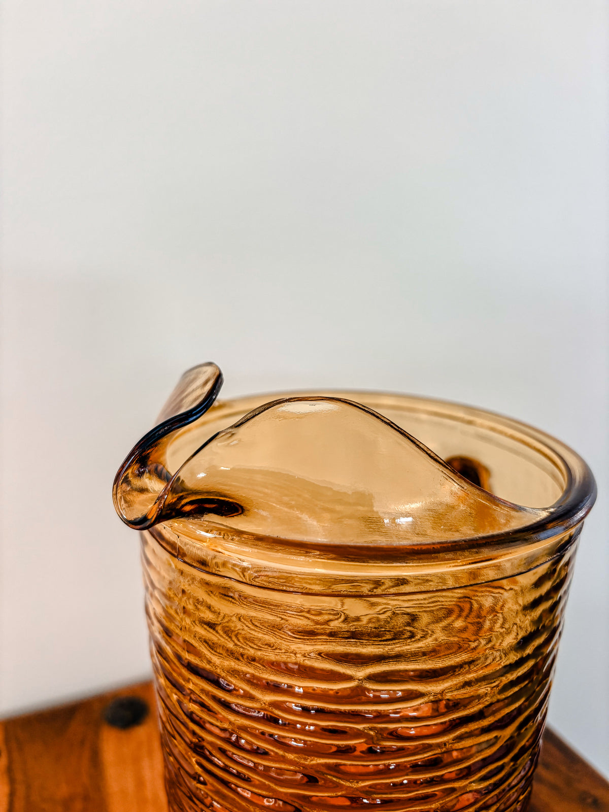 Vintage Amber Anchor Hocking Soreno Glass Pitcher