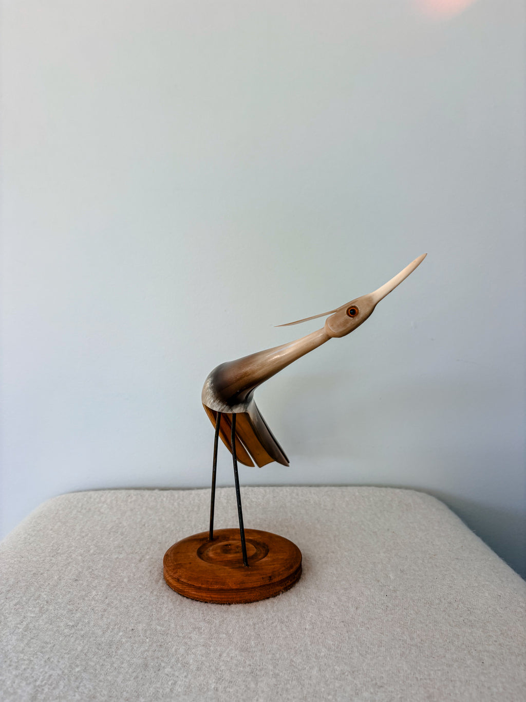 Vintage Hand Carved Heron