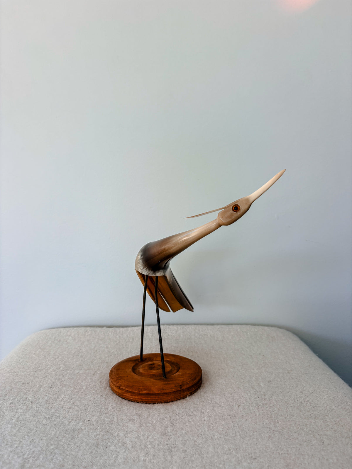 Vintage Hand Carved Heron