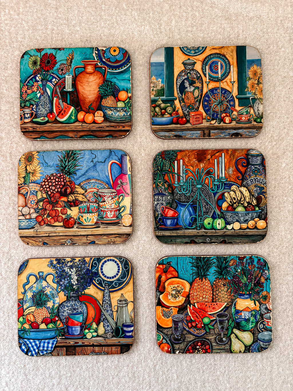 Set of 6 Jason Coasters
