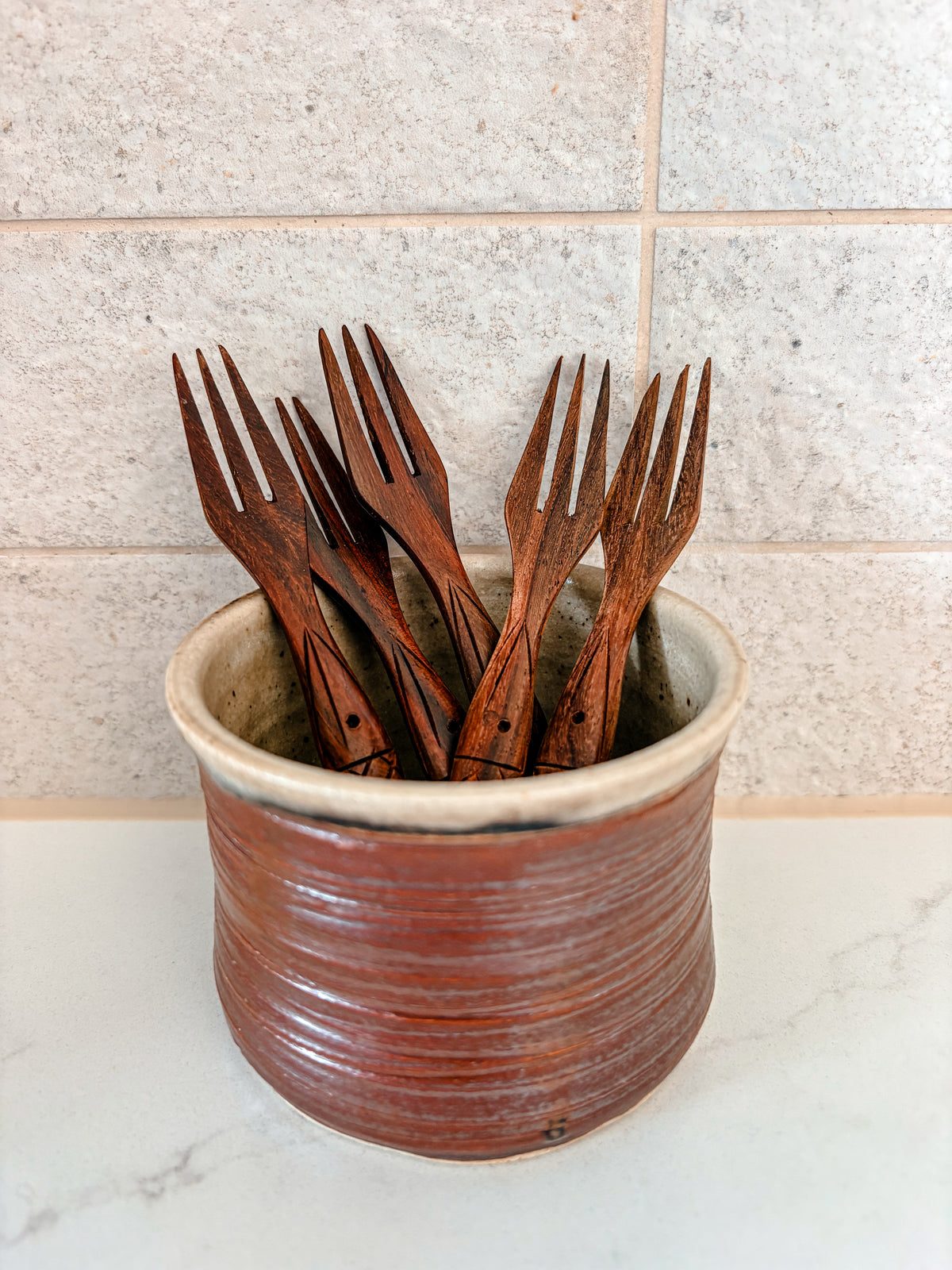 Portugal Hand Carved Fish Forks