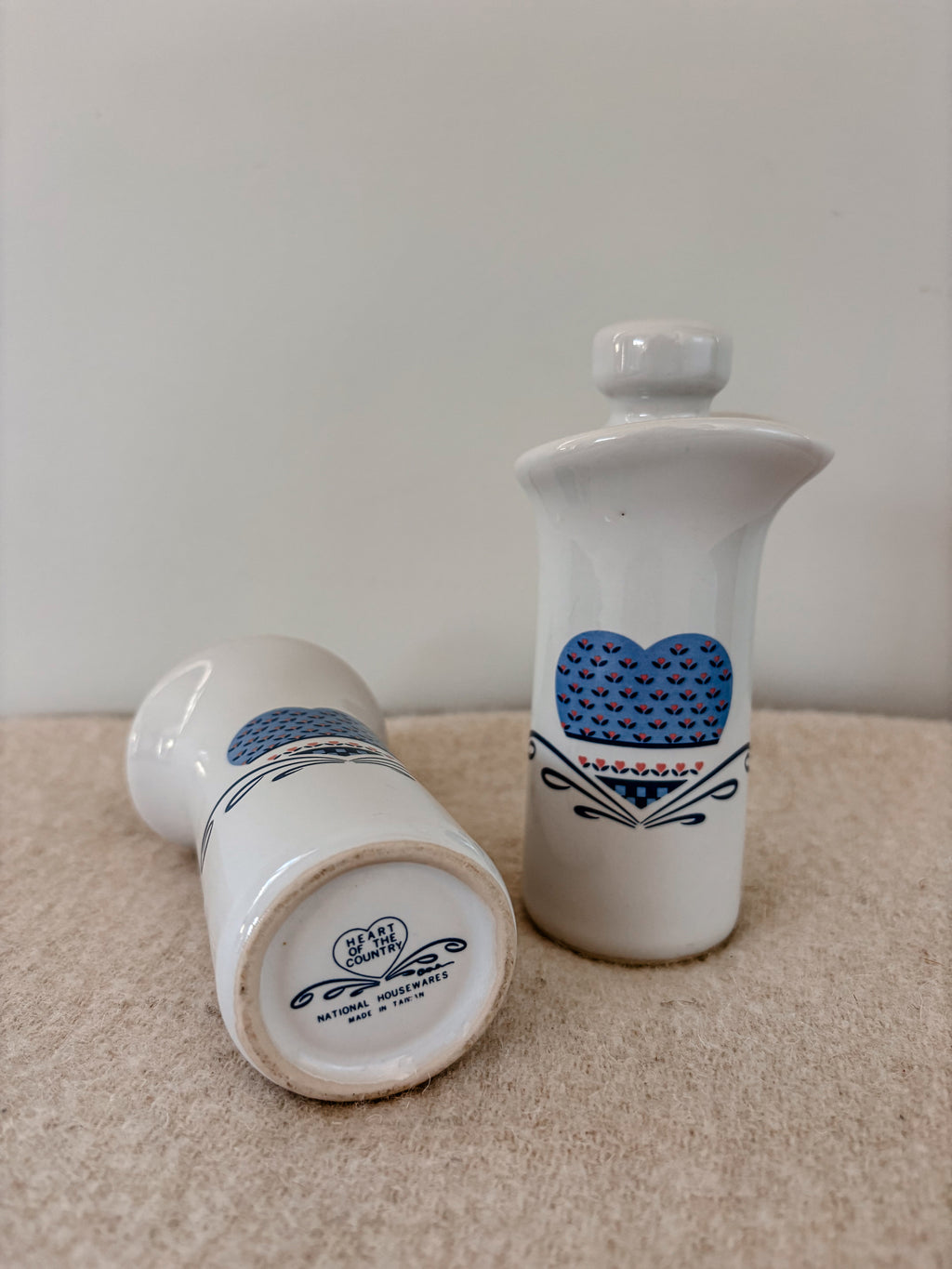 National Housewares "Heart of the Country" Oil & Vinegar Bottles