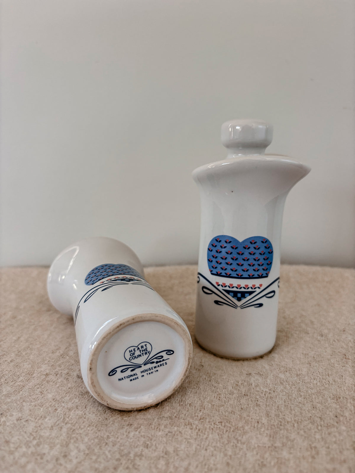 National Housewares "Heart of the Country" Oil & Vinegar Bottles