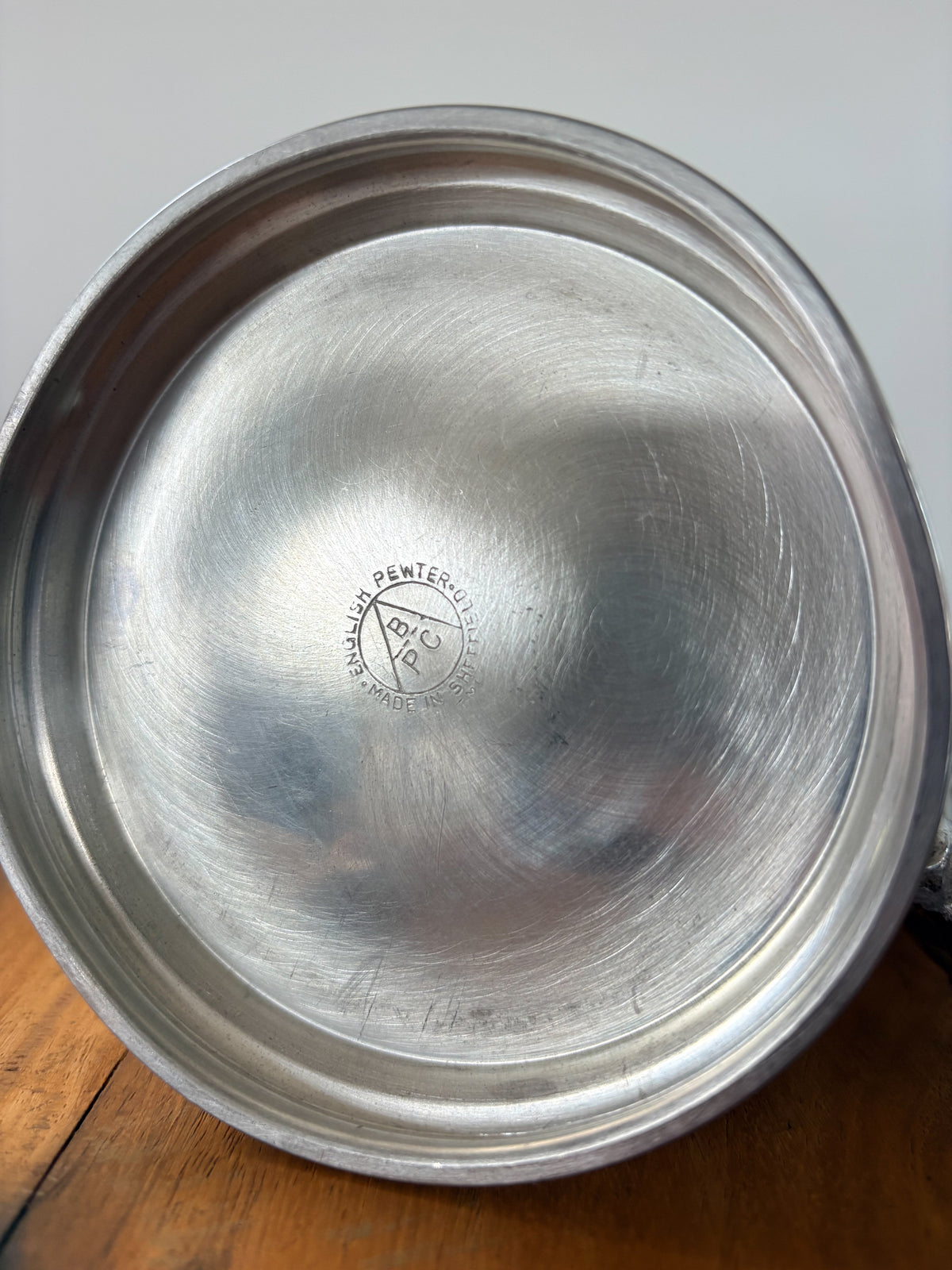 English Pewter Lion Handle